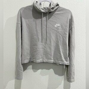 Nike Gray Cropped Hoodie